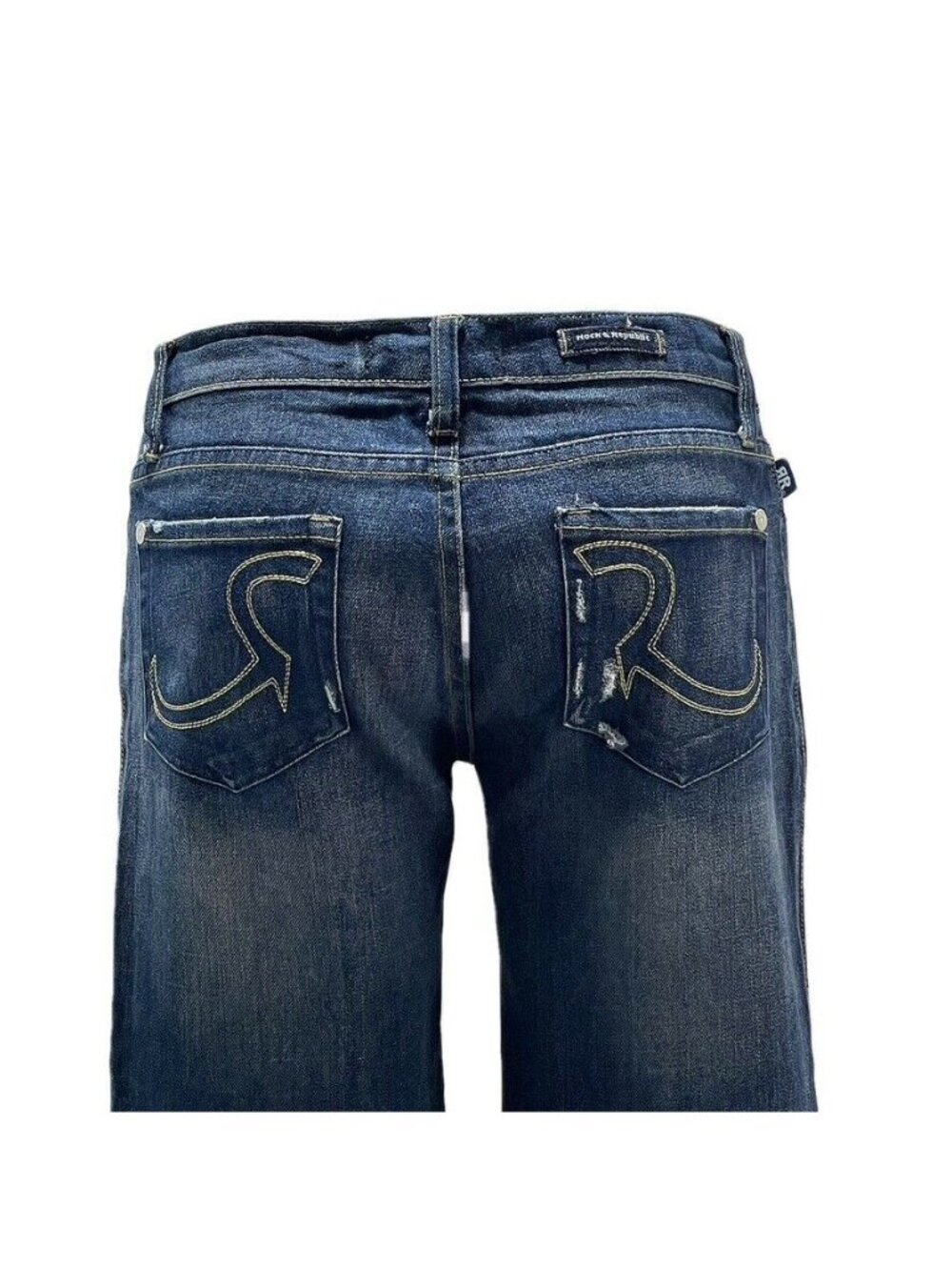 Rock & Republic Women's Flared-Leg Jeans Dark Wash Denim Size 29 - Picture 7 of 10